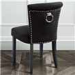 Positano Dining Chair with Back Ring - Black Velvet (H86 x W50 x D48cm)