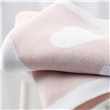 Reversible Heart Baby Blanket, Baby Pink (75 x 100cm)