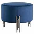 Rubell Large Stool Navy Silver base (H49 x W60 x D60cm)
