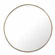 SAMARA - Brass-Coloured Hammered Metal Round Mirror (Diameter 130cm)
