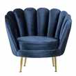 Santena Royal Blue Velvet Chair (H78 x W80 x D75cm)