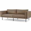 Savio 3 Seater Sofa, Chalk Mink Leather (H76 x W208 x D100cm)