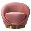 Selini Swivel Chair - Blush Pink (H76 x W88 x D79cm)