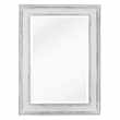 Shabby Chic Rectangular Wall Mirror, White (90 x 60cm)