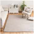 SOFT woollen low pile rug in light taupe (140 x 200cm)
