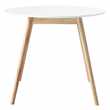 SPRING Round 4-Seater Dining Table in White (H75 x W90 x D90cm)