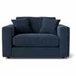 Swoon Althaea Fabric Cuddle Chair- Indigo Blue (H84 x W135 x D100cm)