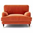 Swoon Charlbury Velvet Cuddle Chair - Burnt Orange (H87 x W122 x D90cm)