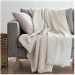 TANAL - Waffled Ecru Cotton Blanket (H160 x W210cm)