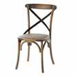 TRADITION Distressed rattan and oak chair (87 x 55cm)