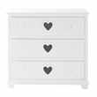 VALENTINE Wooden chest of drawers in white (85 x 90cm)