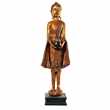 WAYAN Resin standing Buddha statue in gold (H142 x W30 x D29cm)